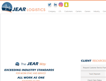 Tablet Screenshot of jearlogistics.com
